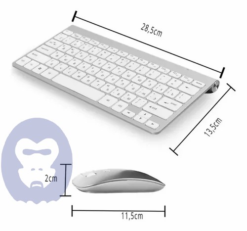 Kit Teclado E Mouse Sem Fio Kapbom Usb 2....