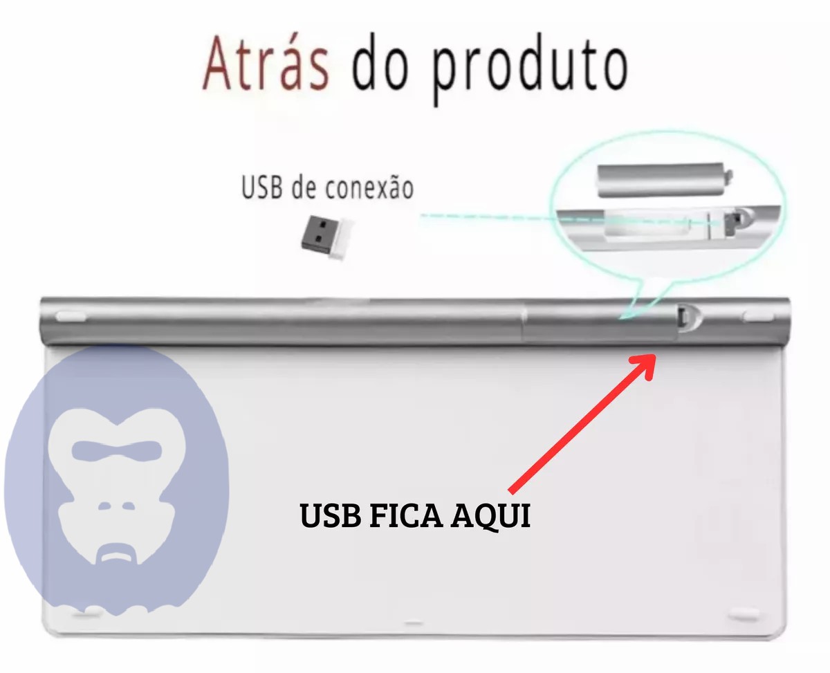 Kit Teclado E Mouse Sem Fio Kapbom Usb 2....