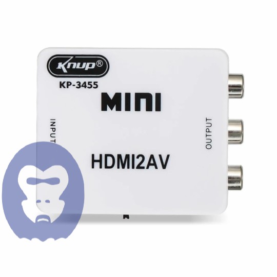Mini Conversor HDMI x 3RCA AV Knup KP-3455