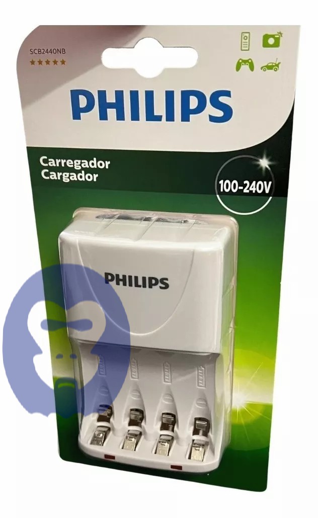 Carregador Philips 4 Pilha Recarregável A...