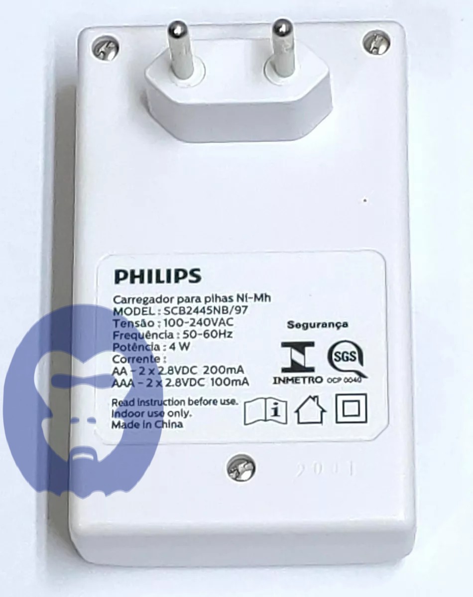 Carregador Philips 4 Pilha Recarregável A...