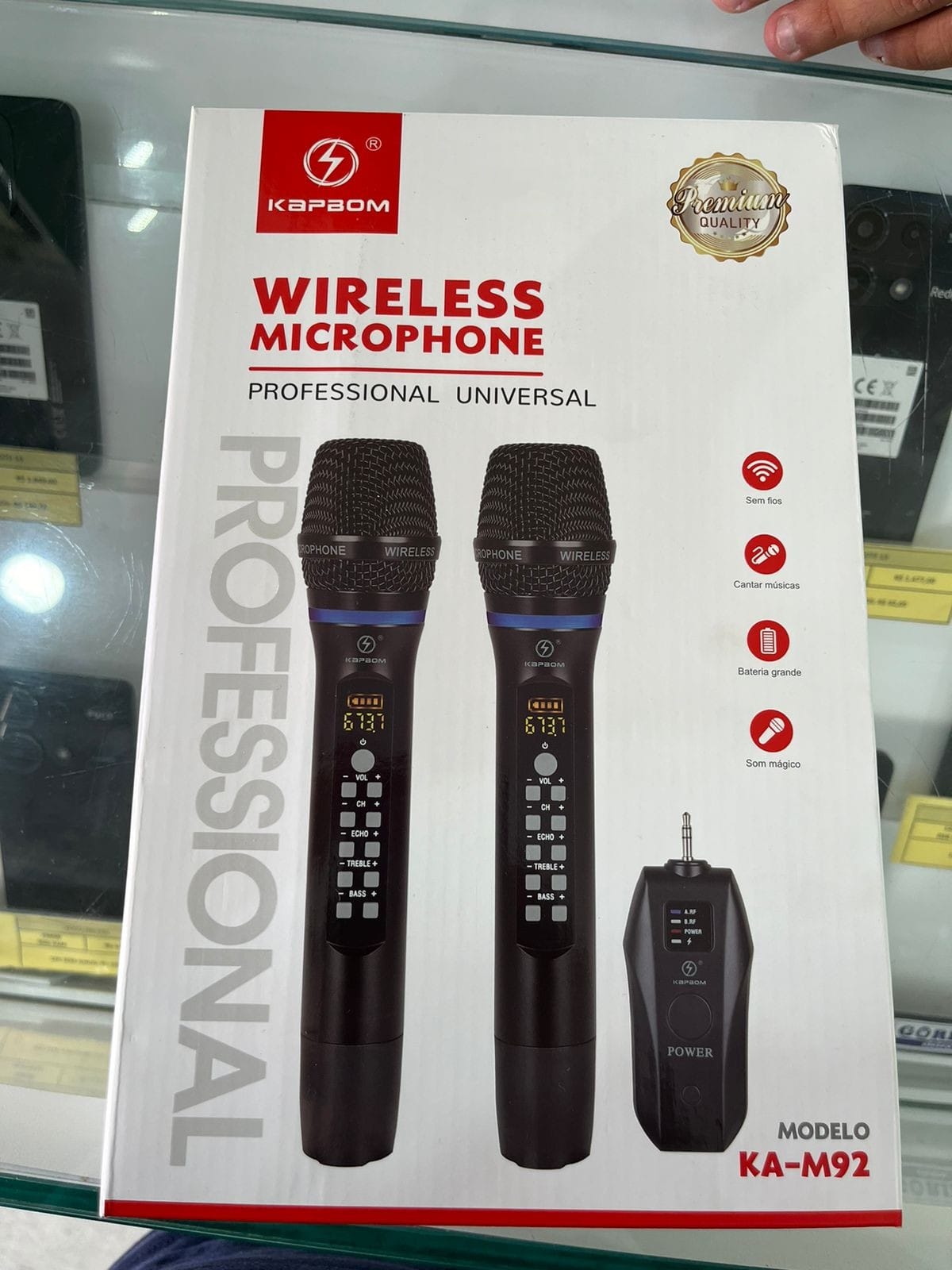 Microfone S/ Fio Duplo Profissional KAPBO...