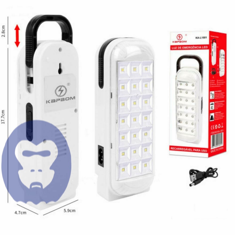 Luminaria de Emergencia Led Recarregável ...