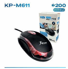 Mouse com Fio Knup KP-M611 1000 DPI 3 Botões