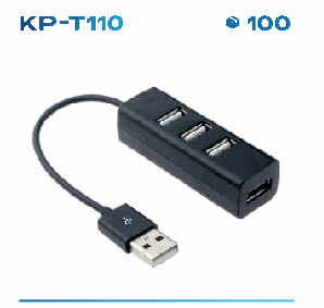 Hub USB Knup KP-T110 4 Portas USB 2.0 480...
