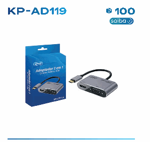 Adaptador Knup KP-AD119 USB-C para HDMI e...