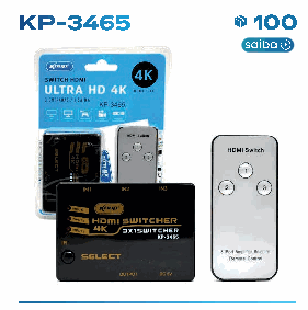 Switch HDMI Knup KP-3465 3 Entradas 1 Saí...