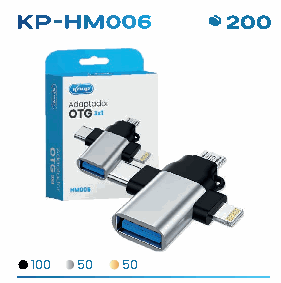 Adaptador OTG Knup KP-HM006 3 em 1 USB-C ...
