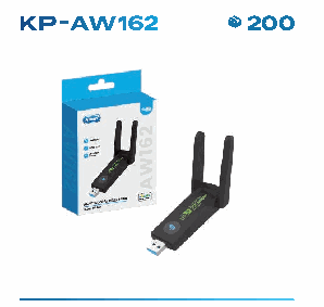Adaptador Wi-Fi USB 3.0 Knup KP-AW162 Dua...