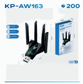 Adaptador Wi-Fi USB Knup KP-AW163 Dual Ba...