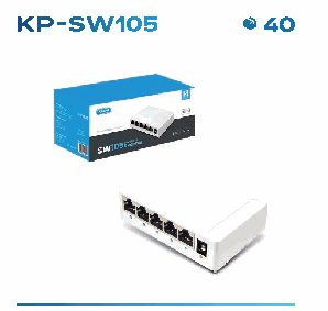 Switch Gigabit Knup KP-SW105 5 Portas RJ45