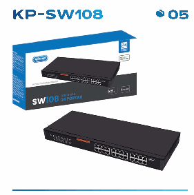Switch de Rede Knup KP-SW108 24 Portas
