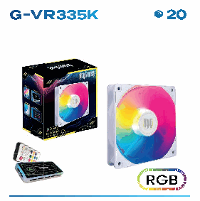 Kit 3 Fans Revenger G-VR335K ARGB com Con...