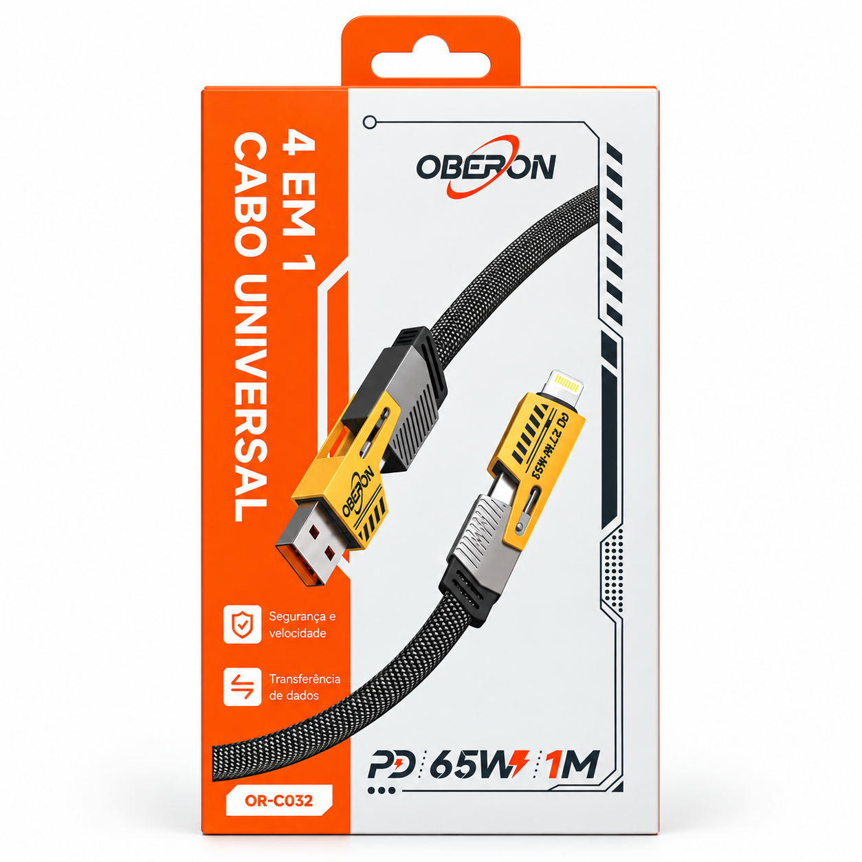 Cabo Universal 4 em 1 Oberon OR-C032 65W ...